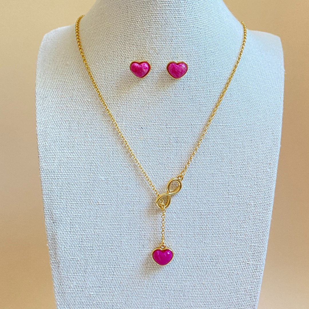 InfinityLove Pink Jewelry Set