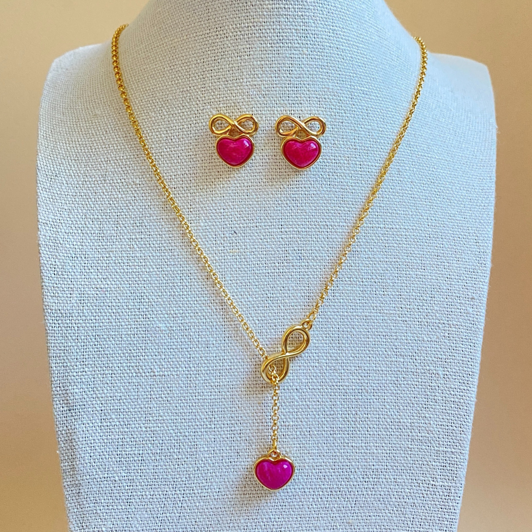 InfinityLove Pink Jewelry Set