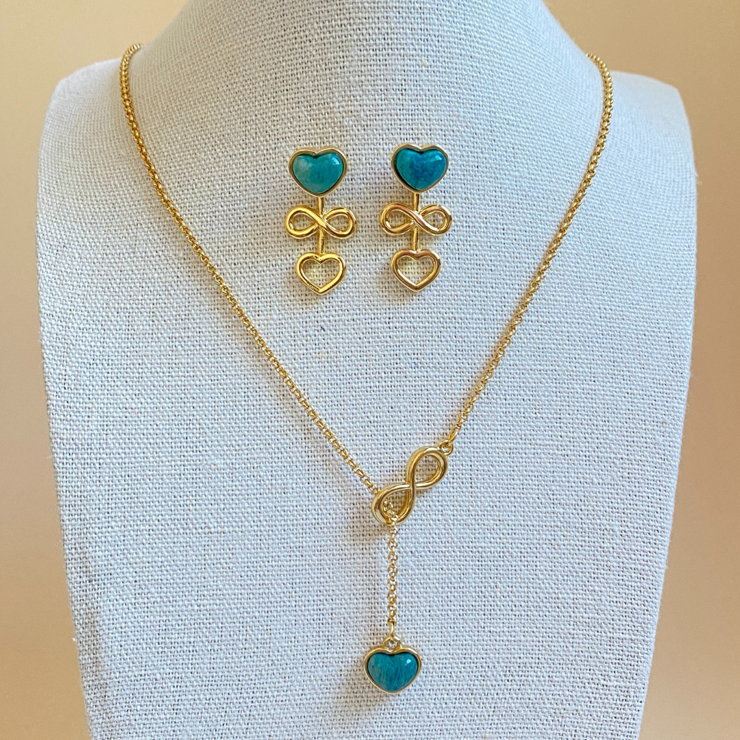 InfinityLove Green Jewelry Set