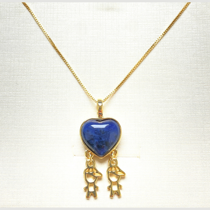 Collier Sodalite avec Pierre de Naissance Vierge