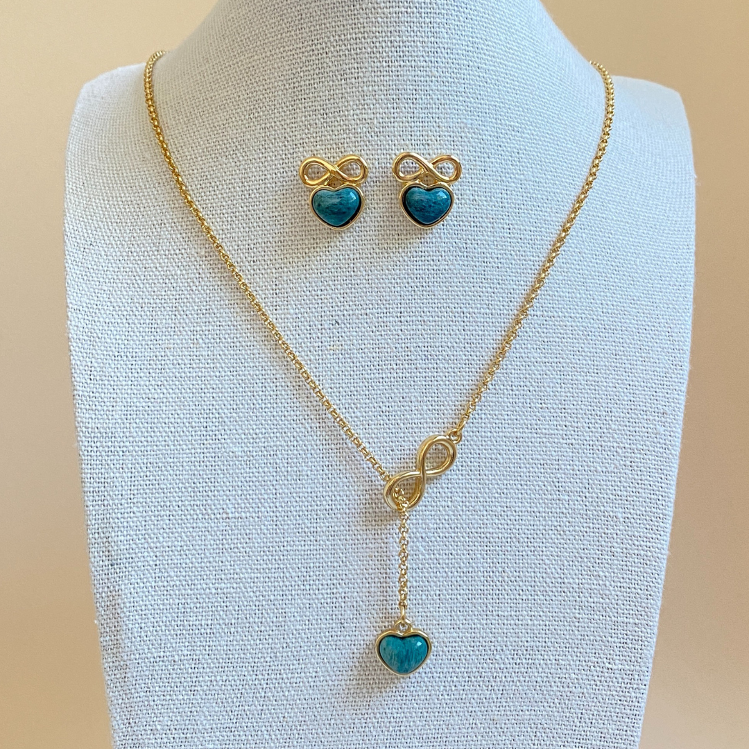 InfinityLove Green Jewelry Set