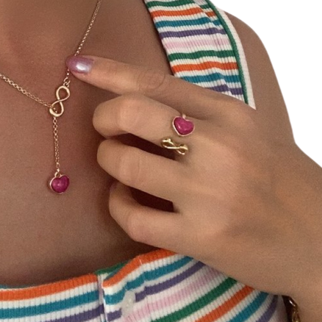 Anillo rosa InfinityLove