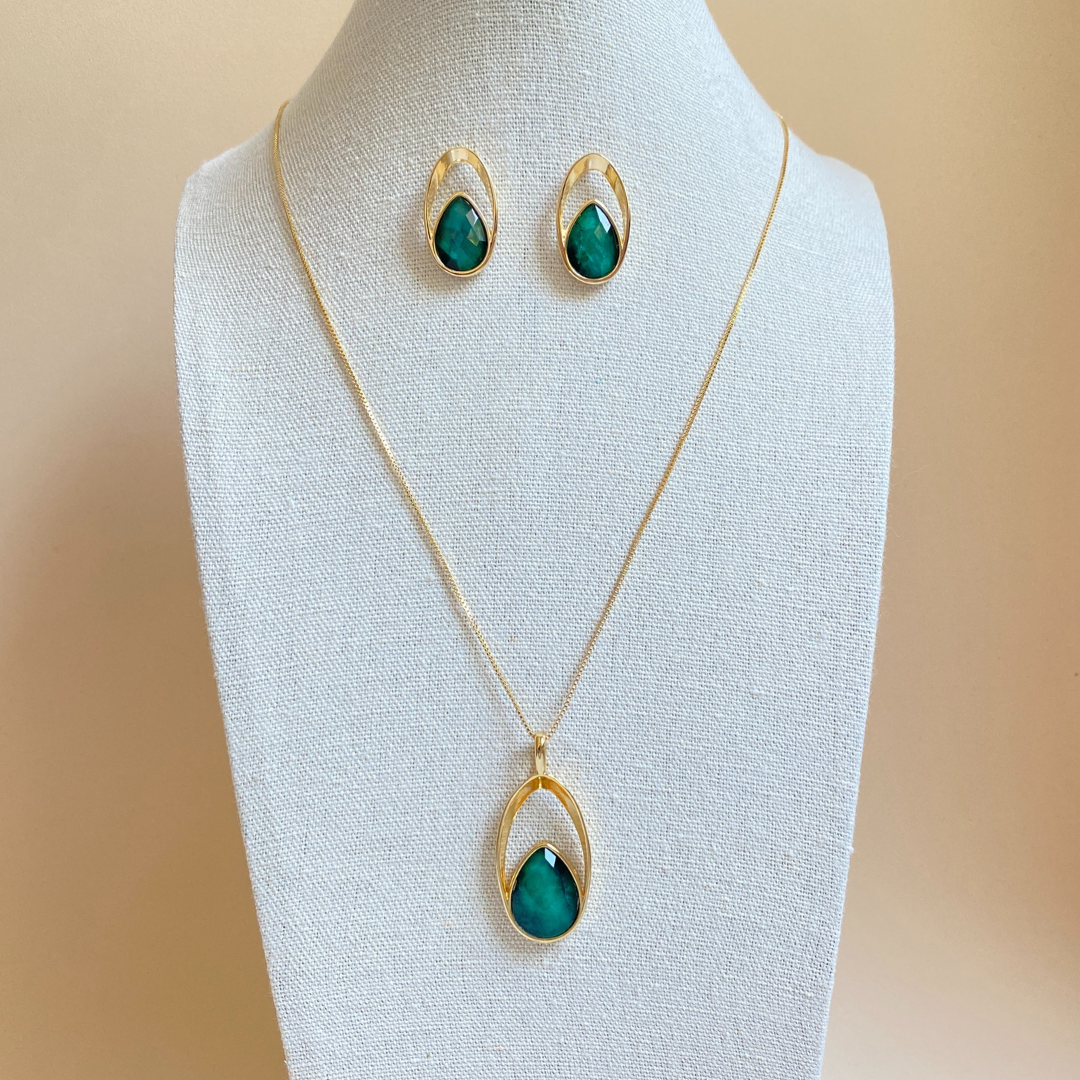 Zahara Emerald Jewelry Set