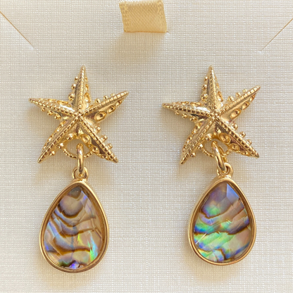 Pendientes de estrella de mar Maya