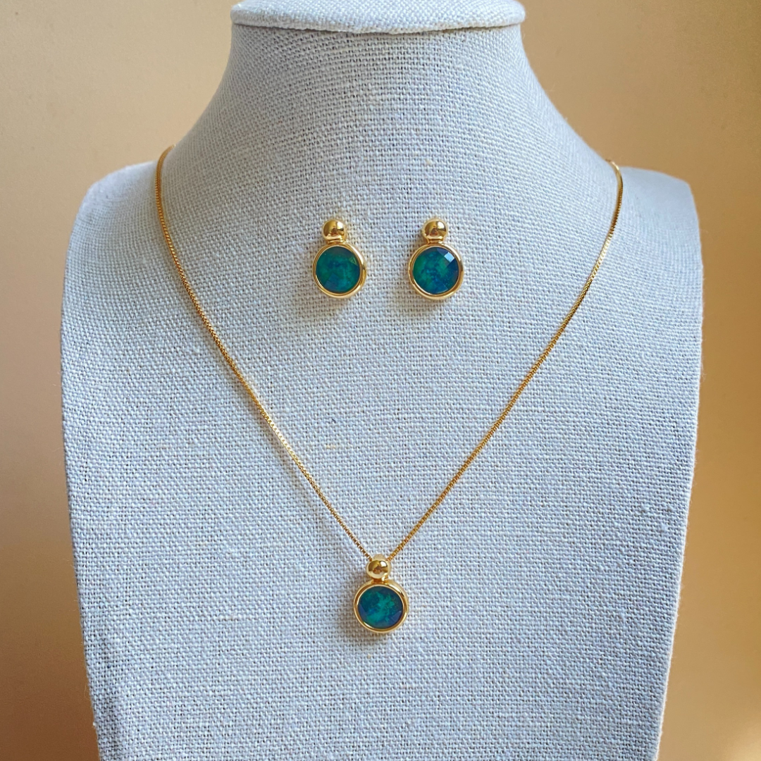 Elena Emerald Jewelry Set