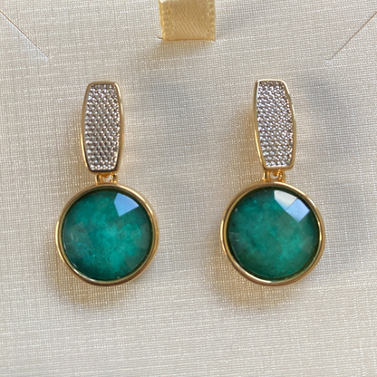 Lucca Emerald earrings