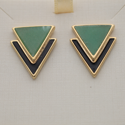 Monica green Quartz earrings