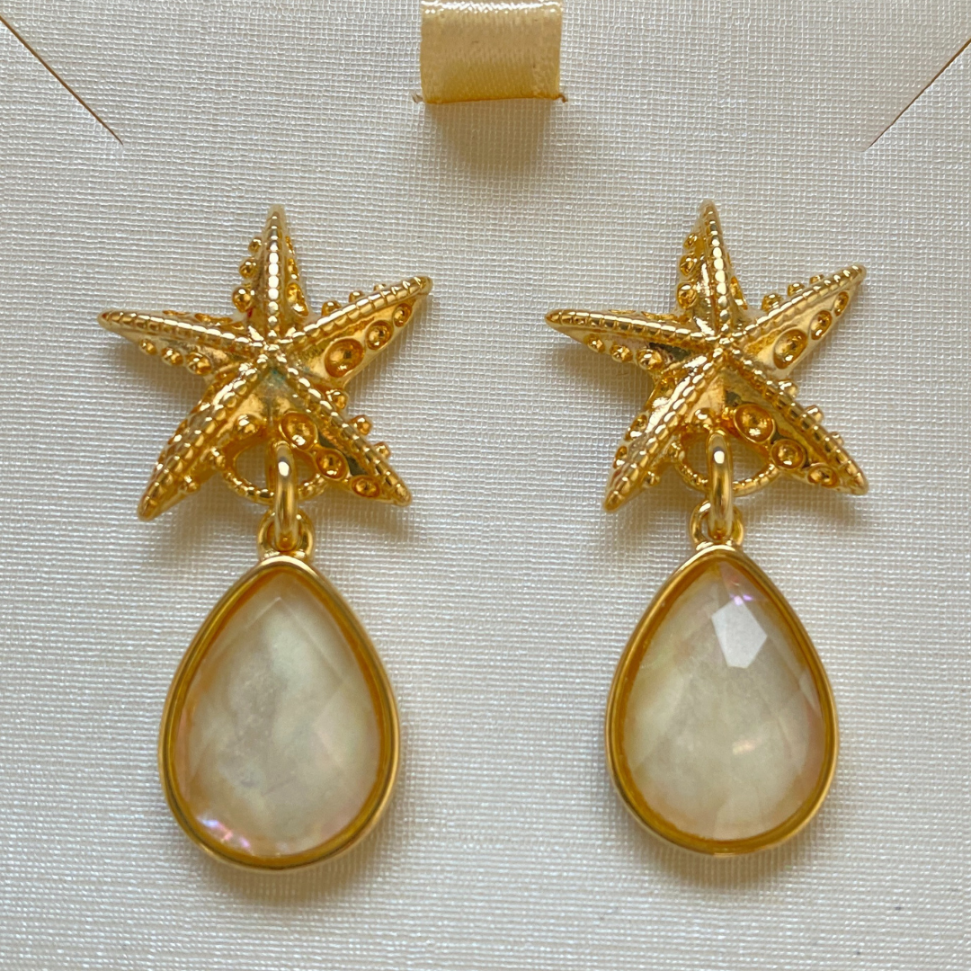 Pendientes de estrella de mar Maya