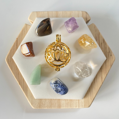 Juego de colgantes de armonía de chakras