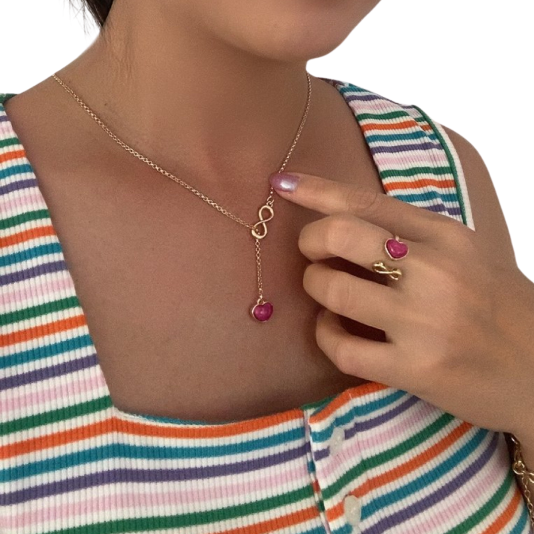 InfinityLove Pink Jewelry Set