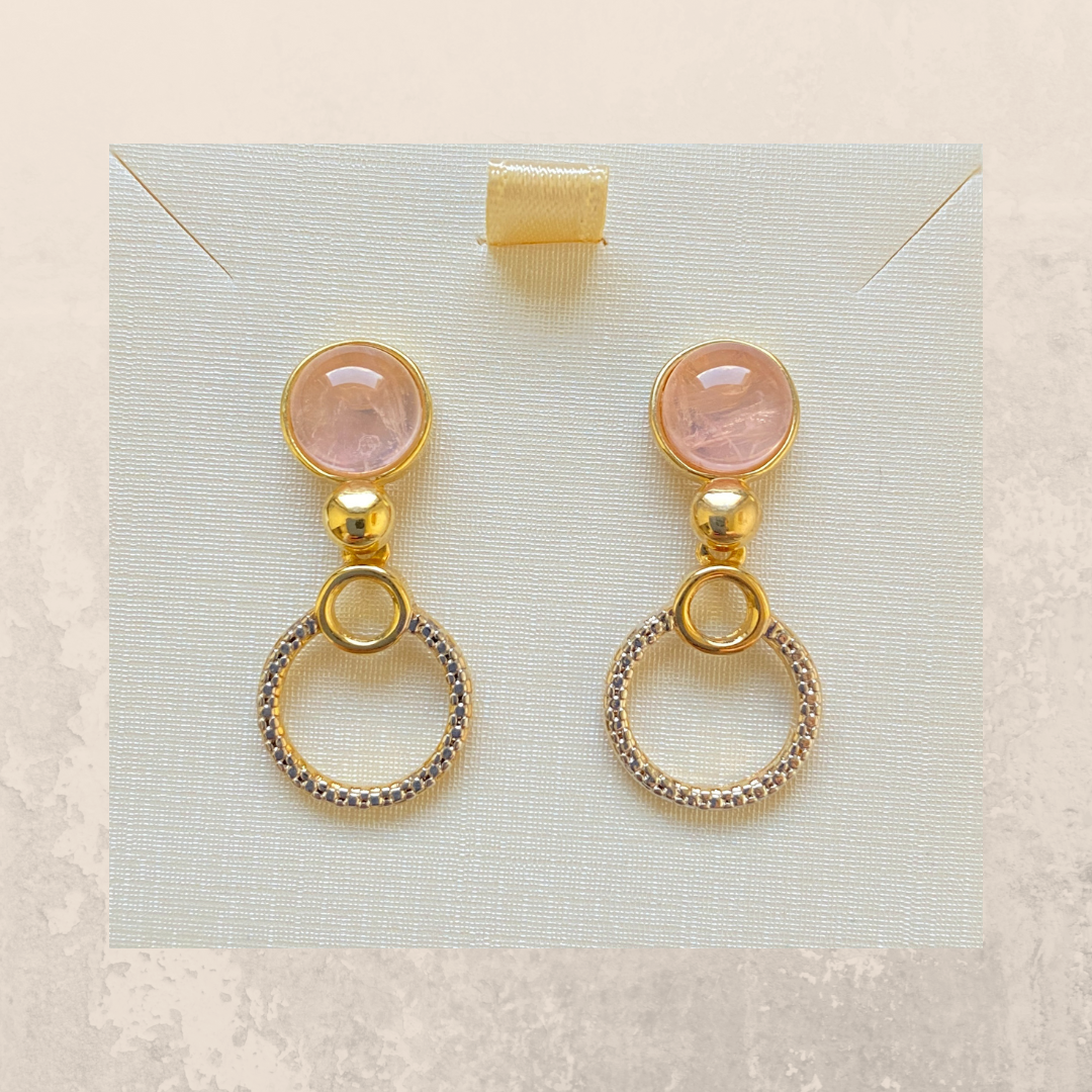 Brenda Rose Quartz earrings