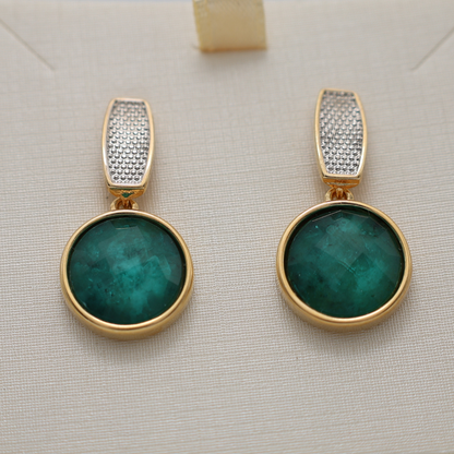 Lucca Emerald earrings