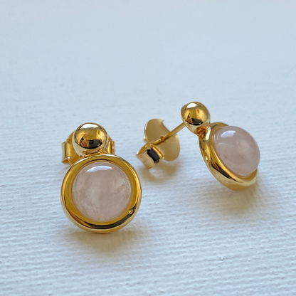 Glory Rose Quartz earrings