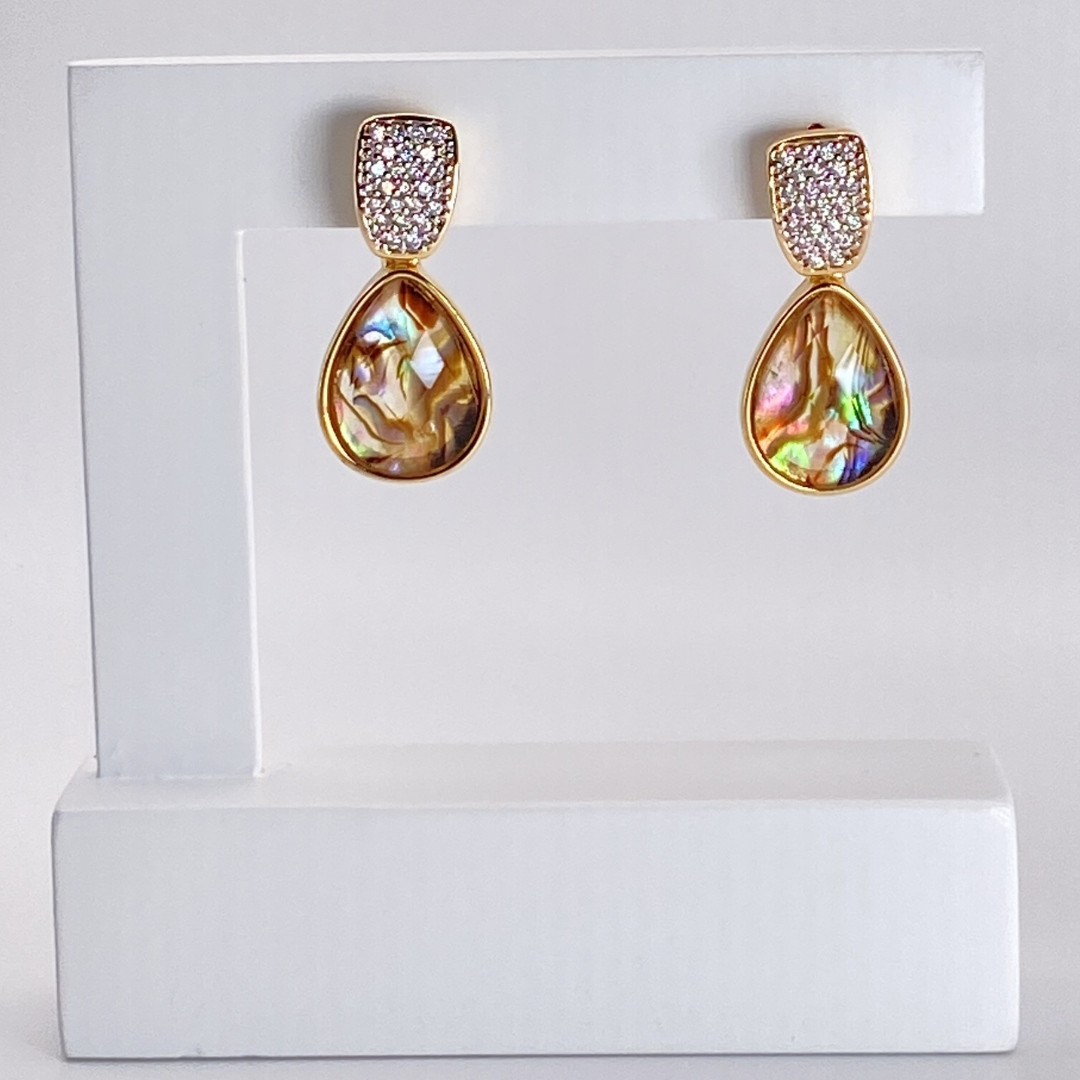 Xel-Ha drop earrings in Gold