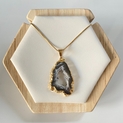 Georgia Geode Slice Pendant