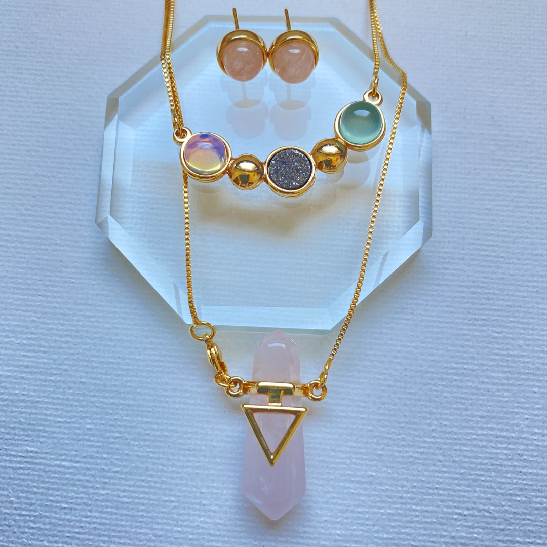 Mistika Rose Quartz Jewelry Set