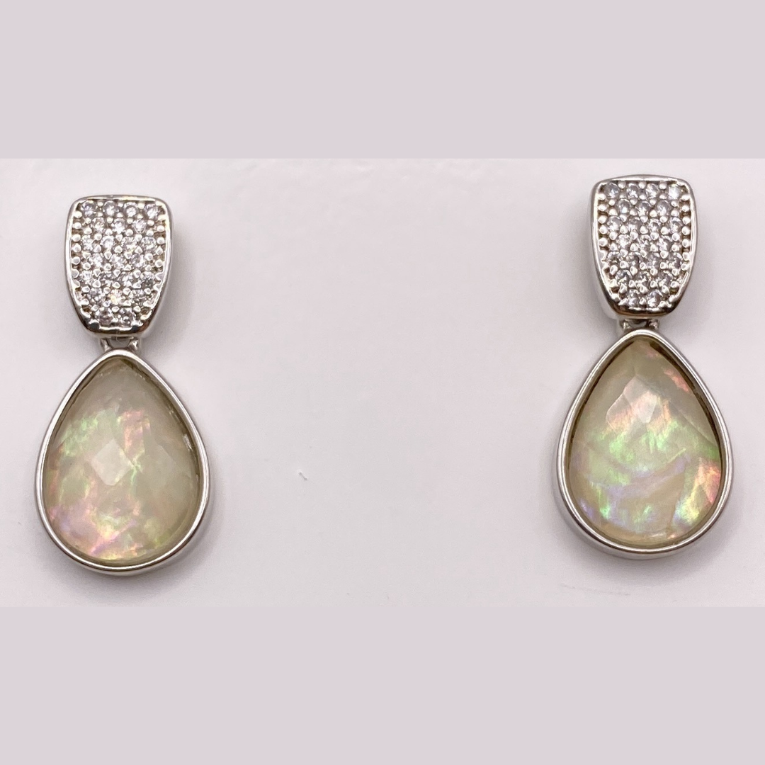 Xel-ha drop earrings in Rhodium