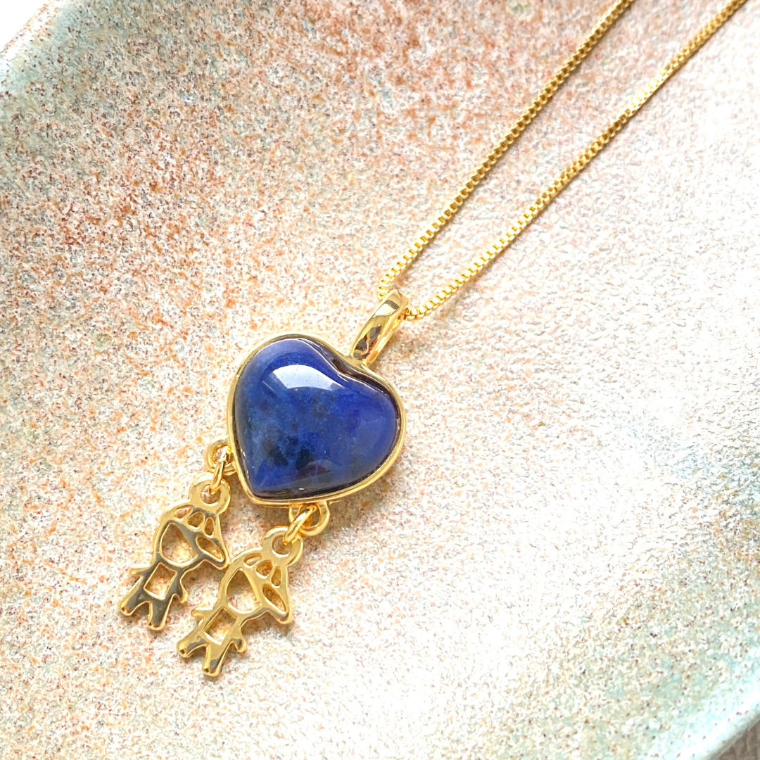 Collier Sodalite avec Pierre de Naissance Vierge