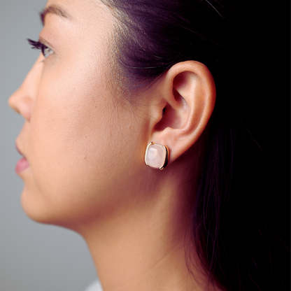 Suzanna Rose Quartz earrings