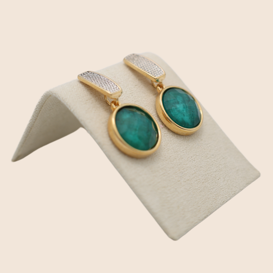 Lucca Emerald earrings