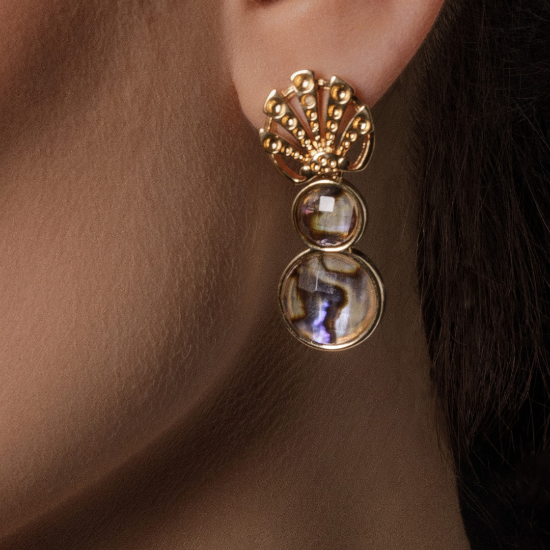 Maya seashell earrings