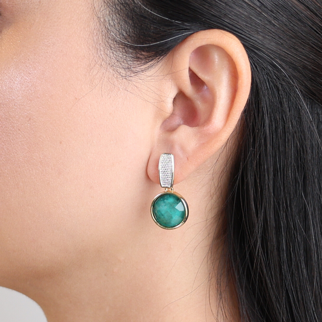 Lucca Emerald earrings