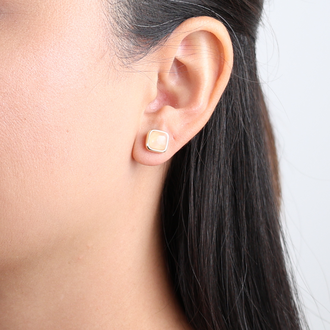 Mary Jane Rose Quartz earrings