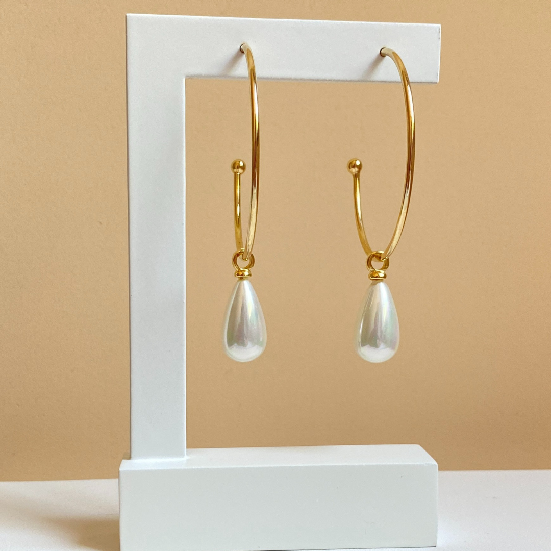 Bellami Pearl hoop earrings