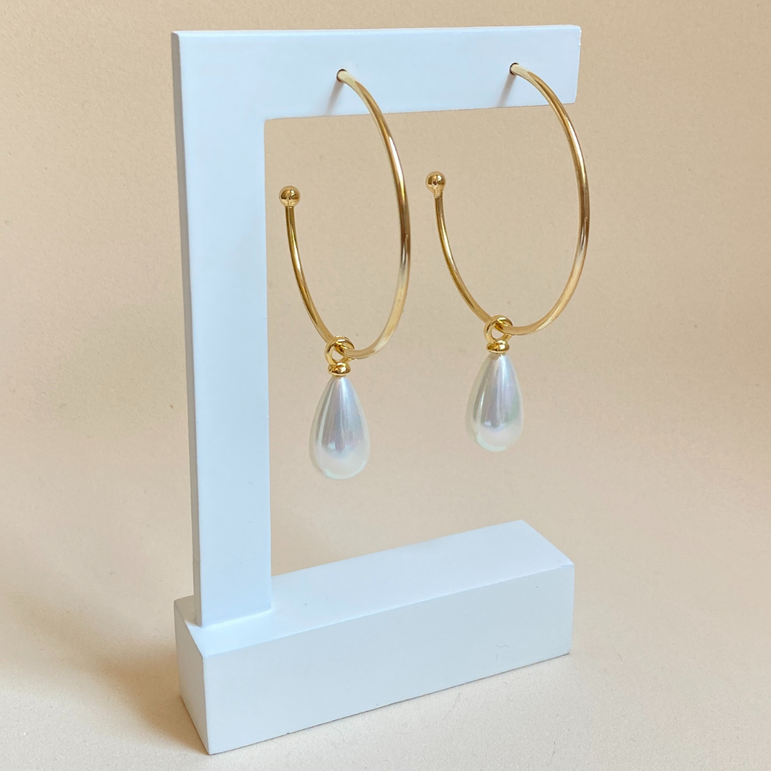 Bellami Pearl hoop earrings