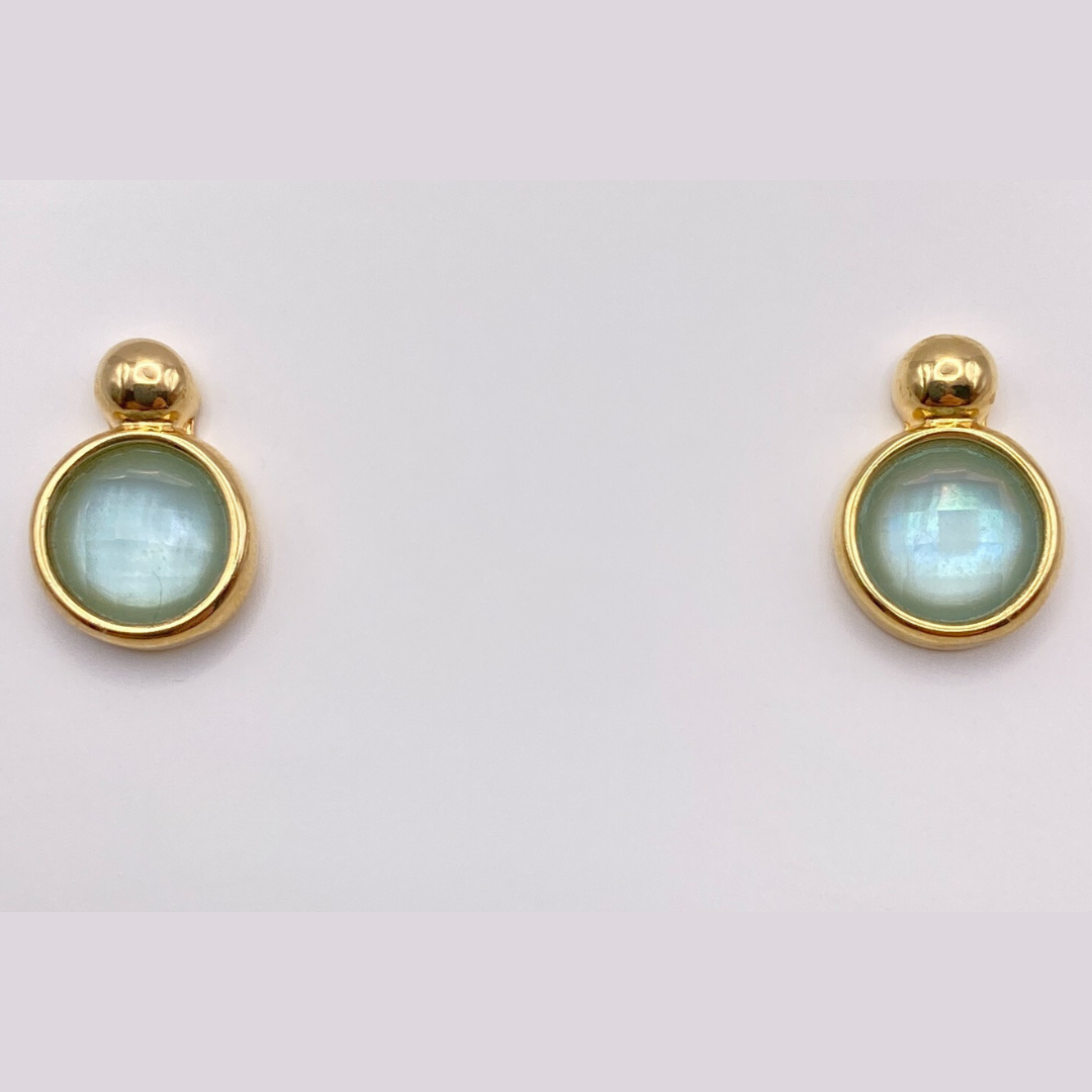 Morelos blue seshell earrings