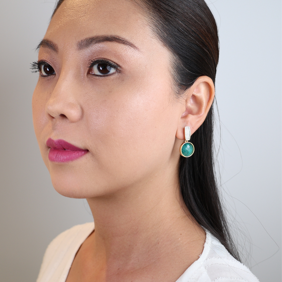 Lucca Emerald earrings