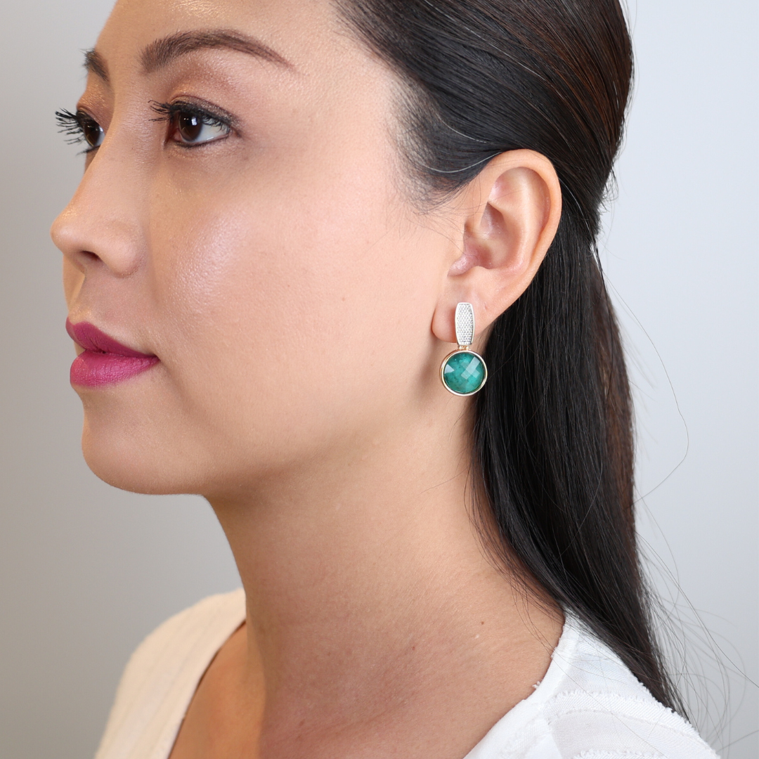 Lucca Emerald earrings