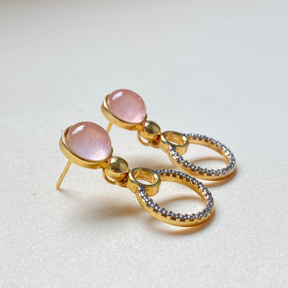 Brenda Rose Quartz earrings