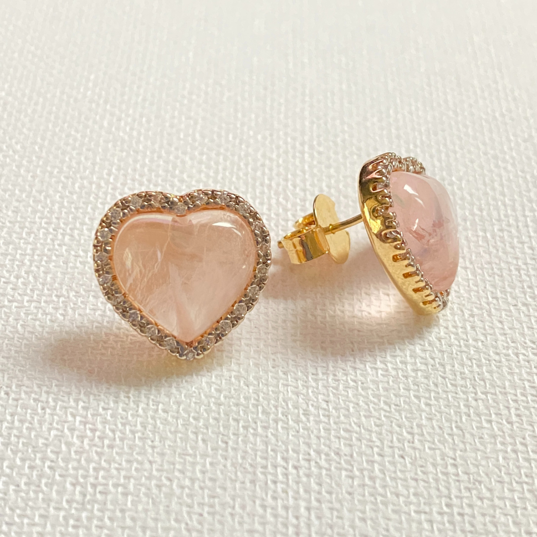 Ariana Rose Quartz earrings