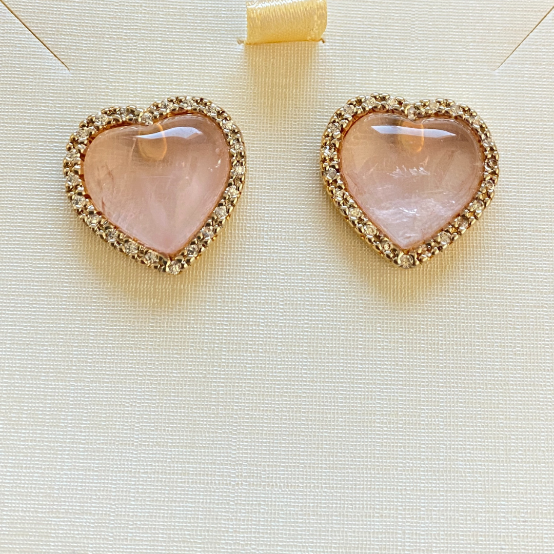 Ariana Rose Quartz earrings